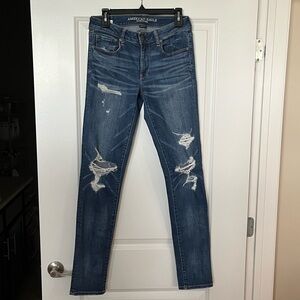 American Eagle Size 6 X-Long Skinny Super Stretch Jeans